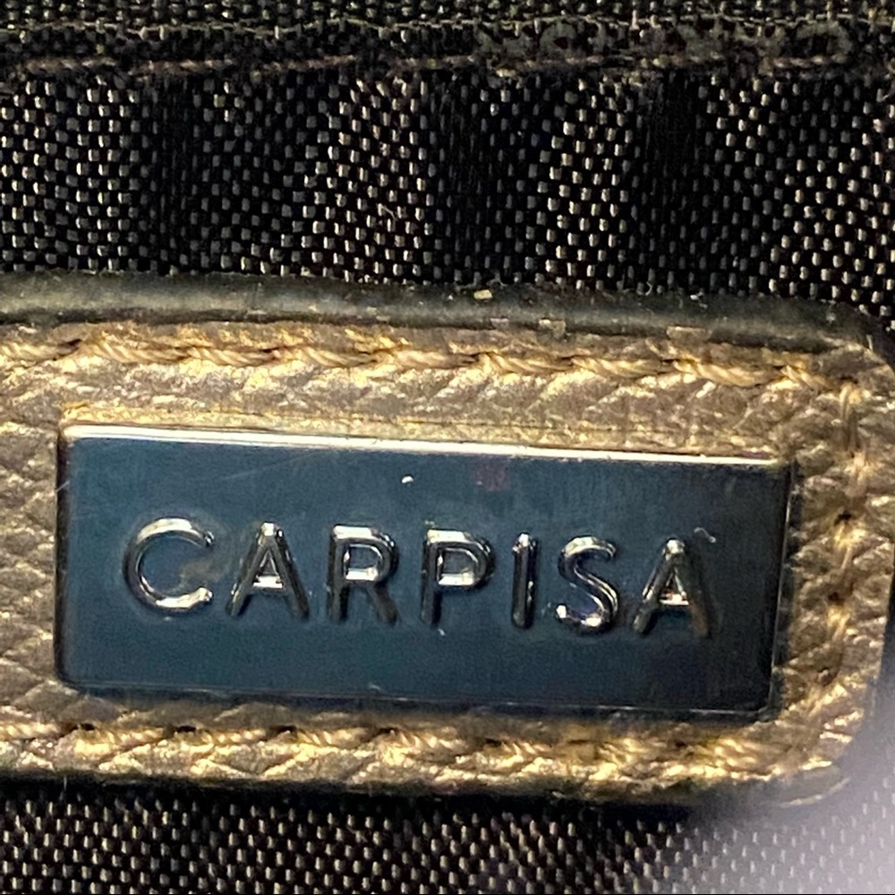 Carpisa Kuvera Mettalic Pebble Grain Faux Leather Structured Bag Cross Body - Picture 14 of 14